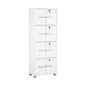 NAOMI 8 Door Storage Box With Lock - White