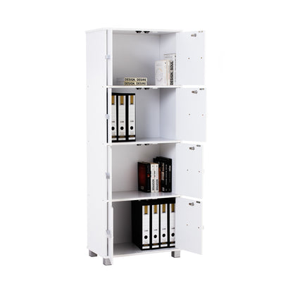 NAOMI 8 Door Storage Box With Lock - White
