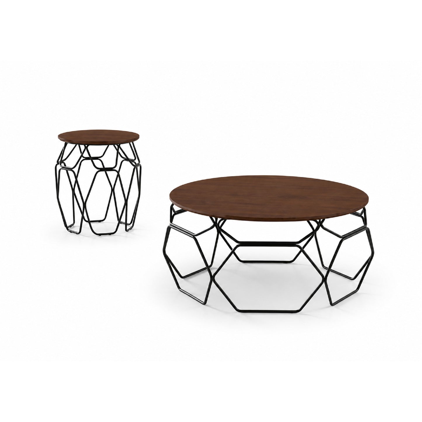 ORIENTAL Coffee Table + Side Table - Walnut