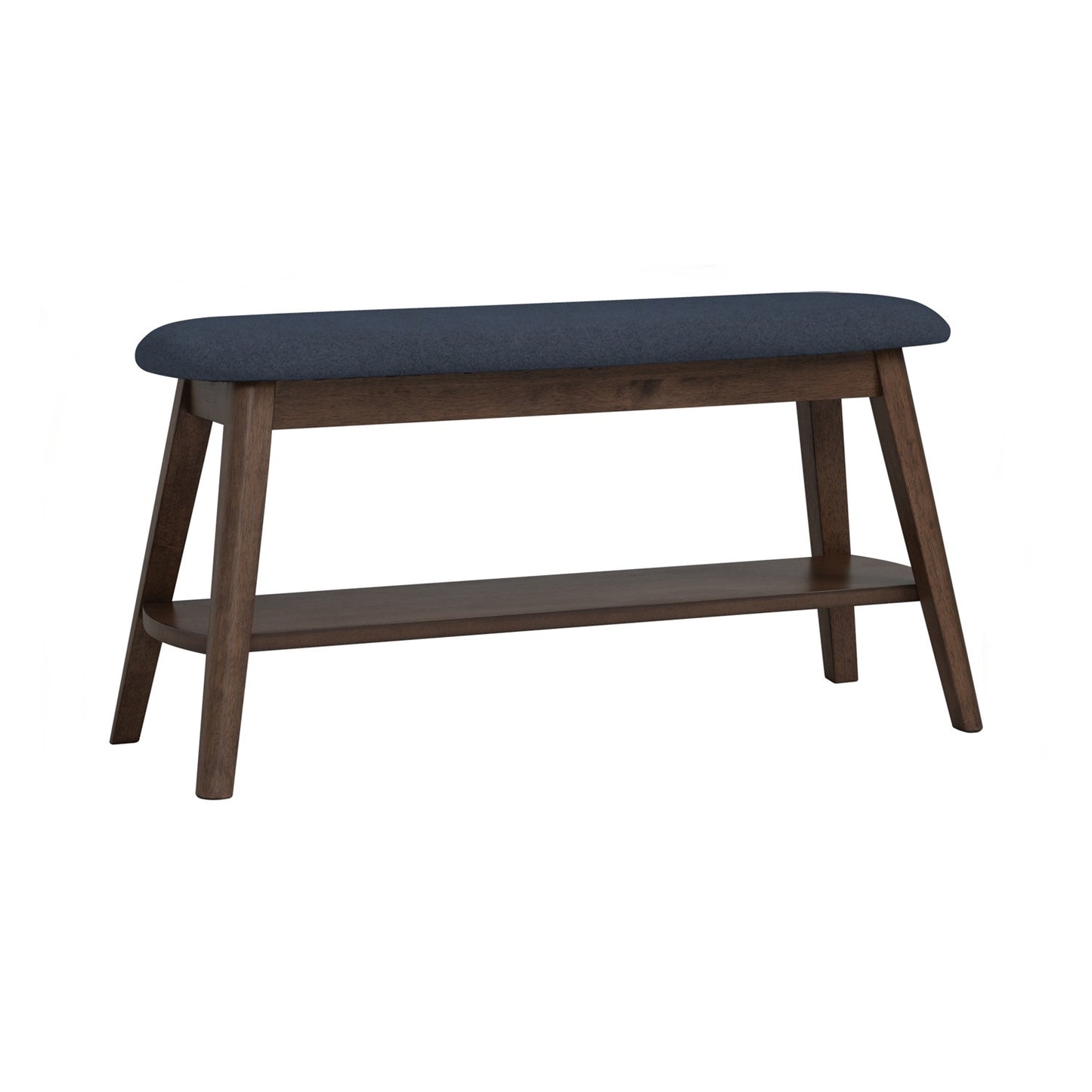 OZEL Bench - Cocoa Leg, Steel Blue Seat (900L) (Pet Friendly Fabric)