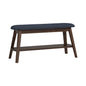 OZEL Bench - Cocoa Leg, Steel Blue Seat (900L) (Pet Friendly Fabric)
