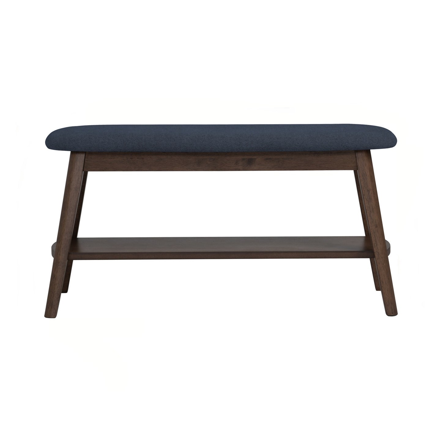 OZEL Bench - Cocoa Leg, Steel Blue Seat (900L) (Pet Friendly Fabric)