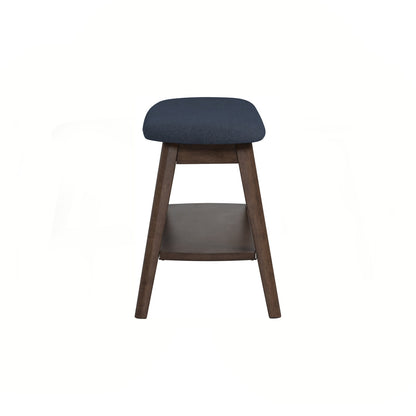 OZEL Bench - Cocoa Leg, Steel Blue Seat (900L) (Pet Friendly Fabric)