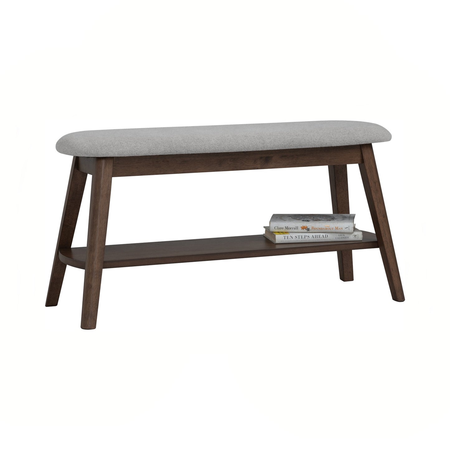 OZEL Bench - Cocoa Leg, Warm Grey Seat (900L) (Pet Friendly Fabric)