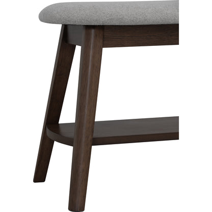 OZEL Bench - Cocoa Leg, Warm Grey Seat (900L) (Pet Friendly Fabric)