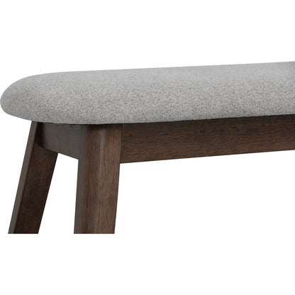 OZEL Bench - Cocoa Leg, Warm Grey Seat (900L) (Pet Friendly Fabric)