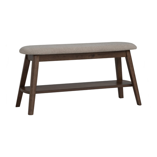 OZEL Bench - Cocoa Leg, Beige Seat (900L)