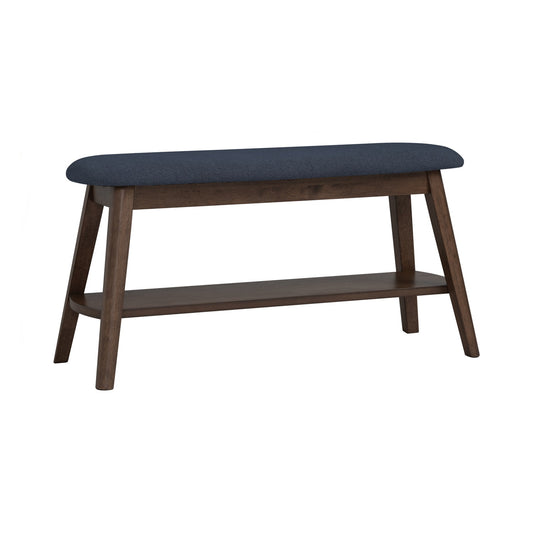 OZEL Bench - Cocoa Leg, Navy Seat (900L)