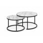 PERRY Coffee Table 2 in 1 - White Marble Grain