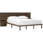 PLATO Bedframe With Side Table - Cocoa (Queen Size)