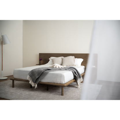 PLATO Bedframe With Side Table - Cocoa (Queen Size)