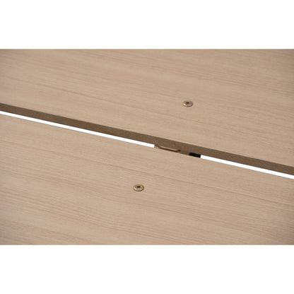 PLATO Bedframe With Side Table - Cocoa (Queen Size)