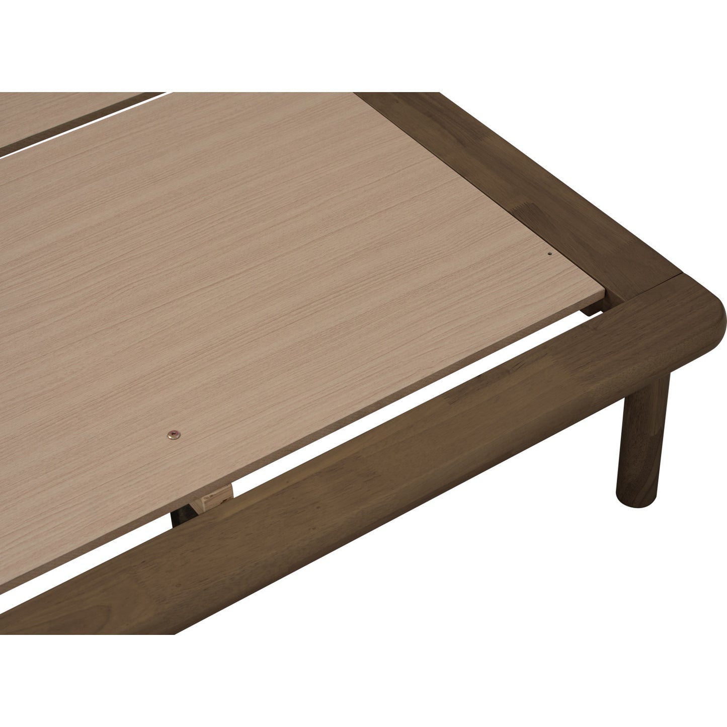 PLATO Bedframe With Side Table - Cocoa (Queen Size)