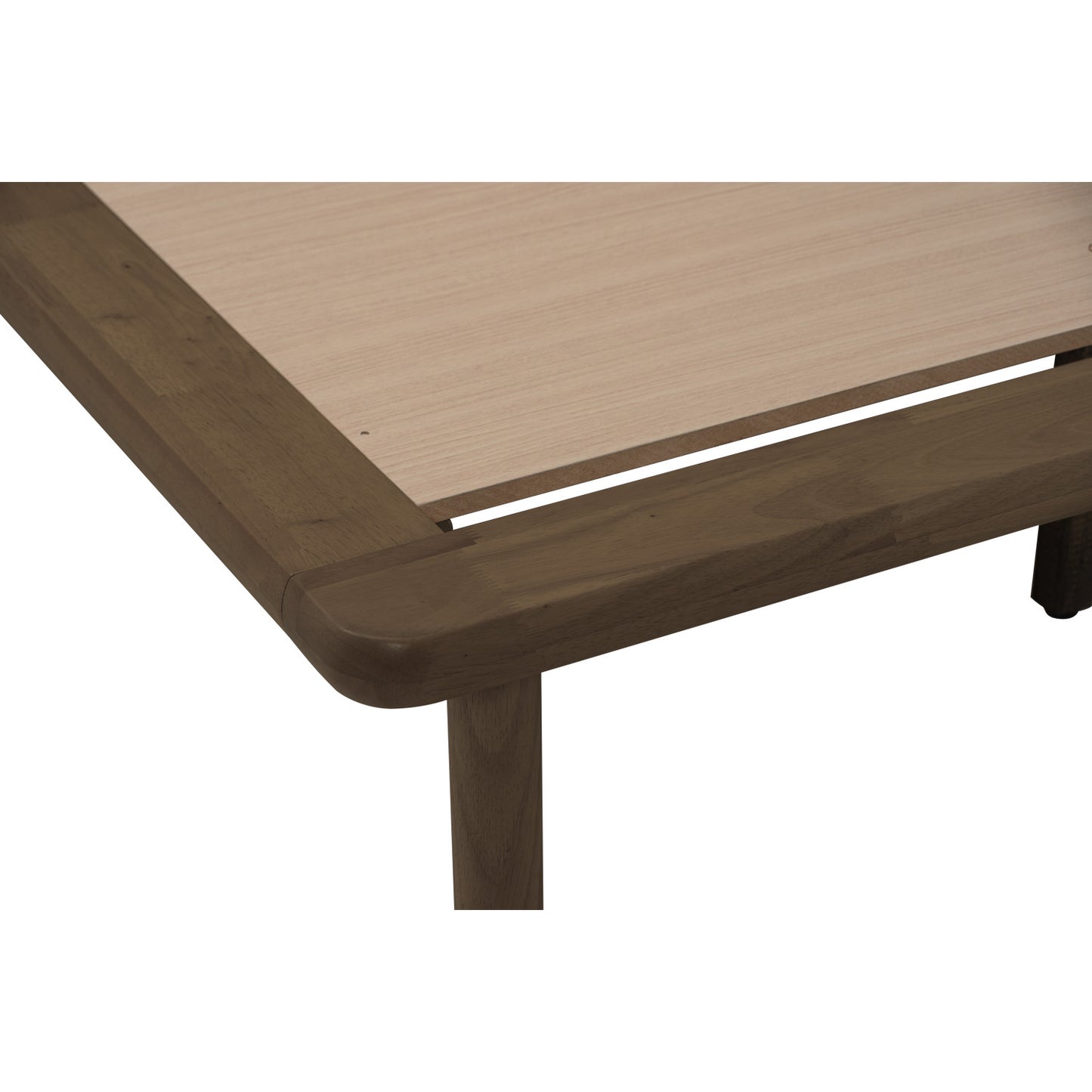 PLATO Bedframe With Side Table - Cocoa (Queen Size)