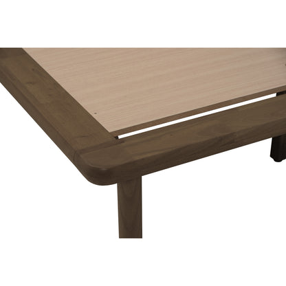 PLATO Bedframe With Side Table - Cocoa (Queen Size)