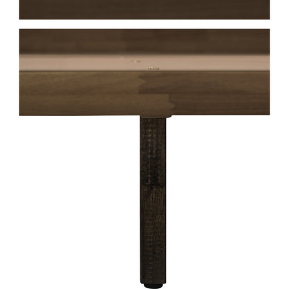 PLATO Bedframe With Side Table - Cocoa (Queen Size)