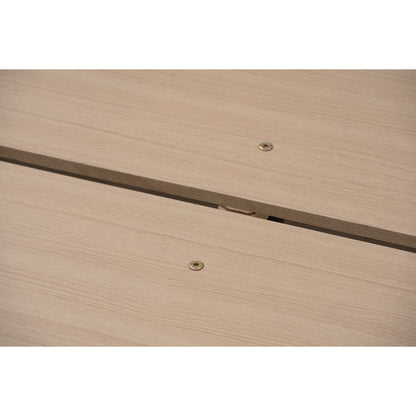 PLATO Bedframe With Side Table - Natural (Queen Size)