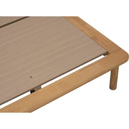 PLATO Bedframe With Side Table - Natural (Queen Size)
