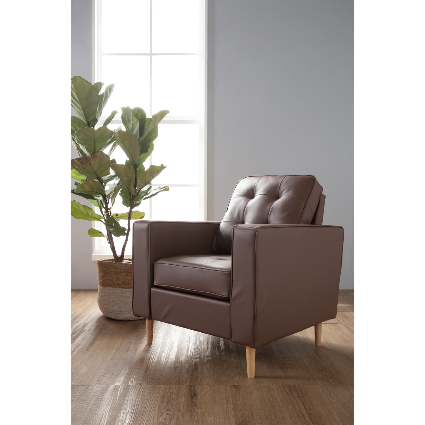 ROYCE 1 Seater Sofa - Brown