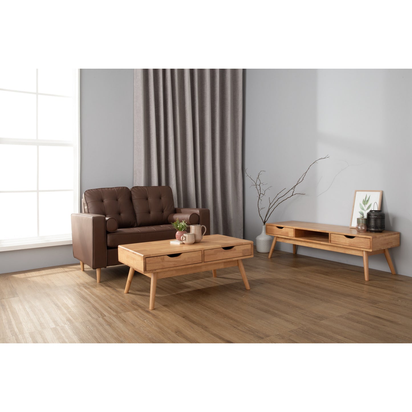 ROYCE 2 Seater Sofa - Brown
