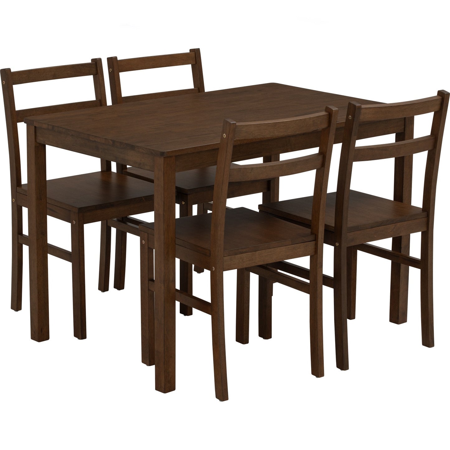 RIVAH Dining Set ( 1 Table + 4 Chair ) - Cocoa