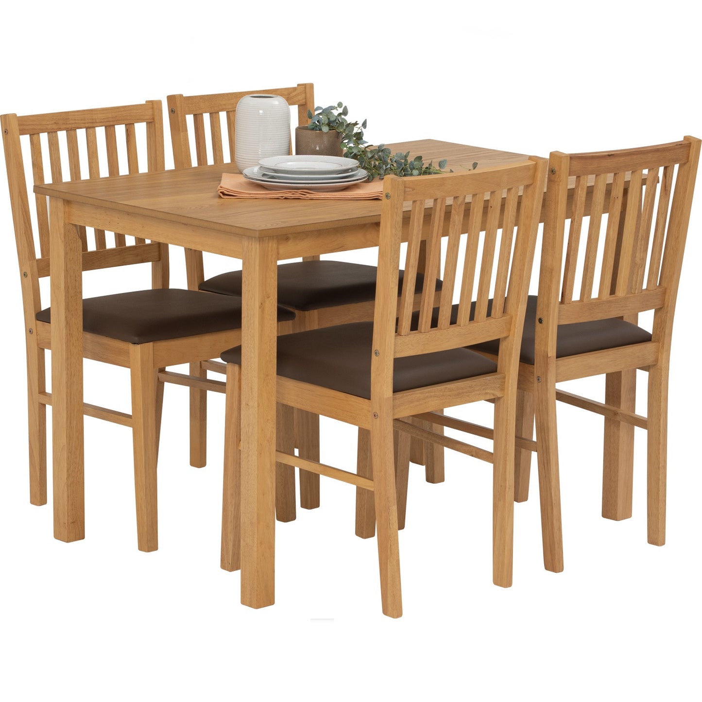 RUNE Dining Set ( 1 Table + 4 Chair ) - Natural
