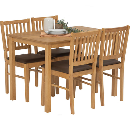 RUNE Dining Set ( 1 Table + 4 Chair ) - Natural