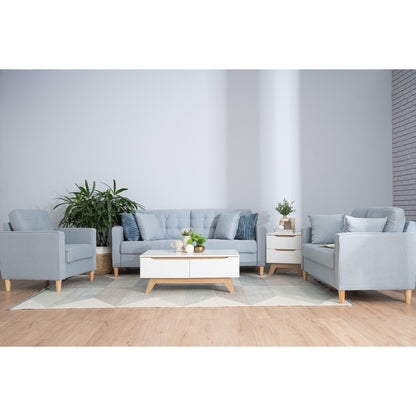 SLAVIA 1 Seater Sofa - Light Blue