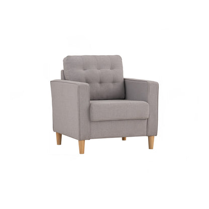 SLAVIA 1 Seater Sofa - Light Grey