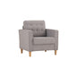 SLAVIA 1 Seater Sofa - Light Grey