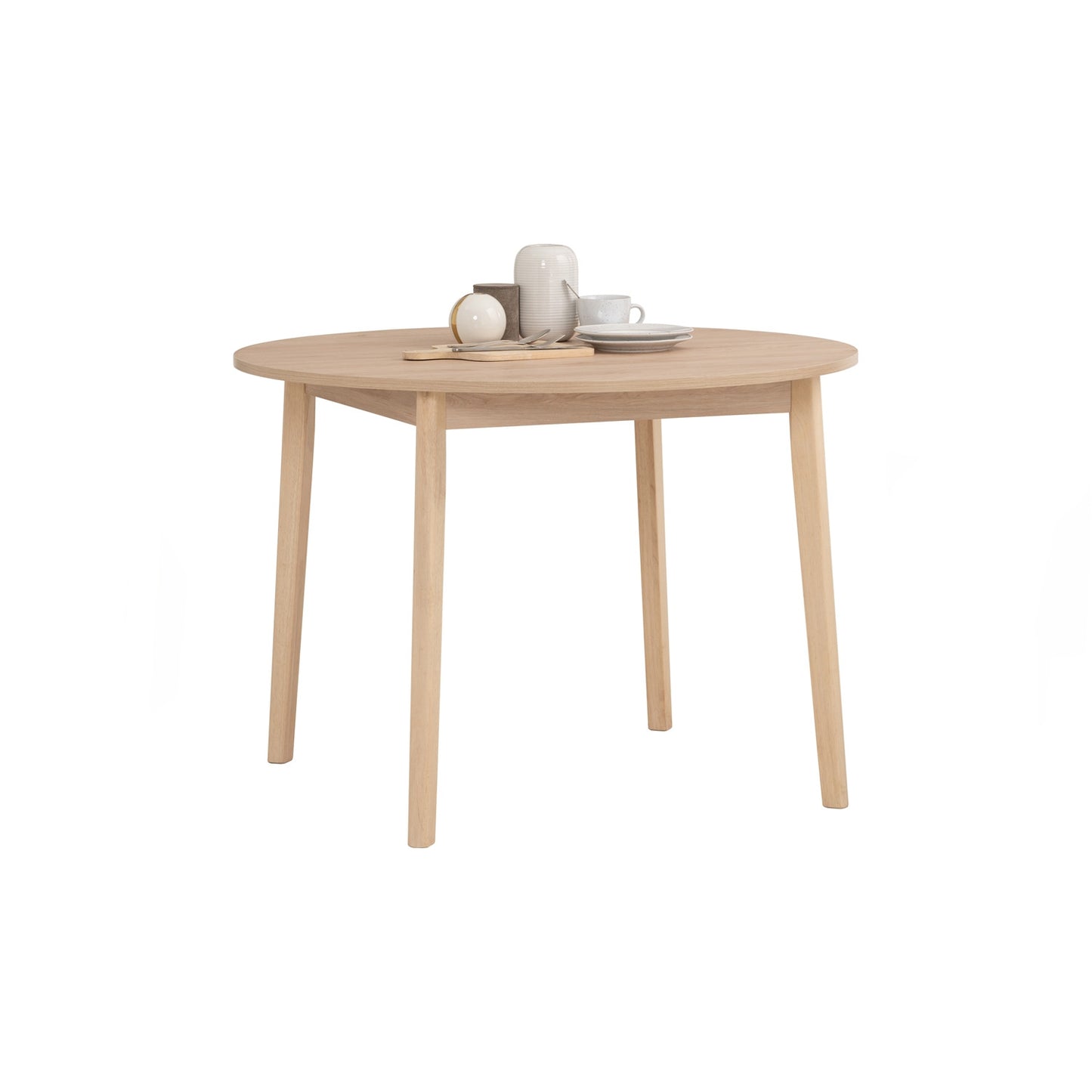 STARK Round Dining Table - White Wash (1067DIA)