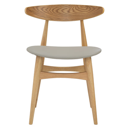TRICIA Dining Chair - Natural Frame, Cream Seat