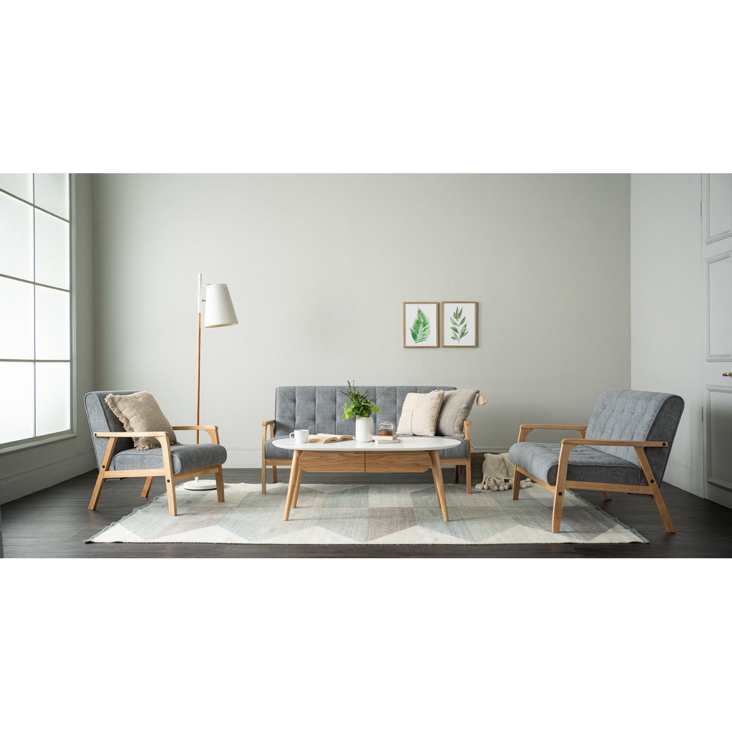 TUCSON 2 Seater Sofa - Grey (Pets Friendly Fabric)