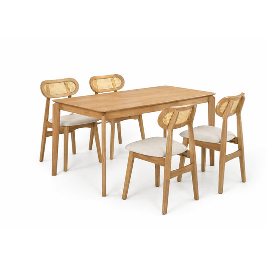 Dining Set ( Targus Table + 4 Hadden Chair ) - Beech