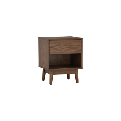TENRI Bed Side Table - Cocoa (With 1 Drawer)