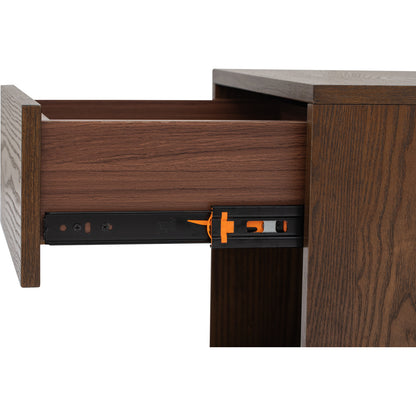 TENRI Bed Side Table - Cocoa (With 1 Drawer)