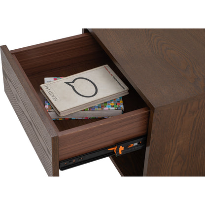 TENRI Bed Side Table - Cocoa (With 1 Drawer)