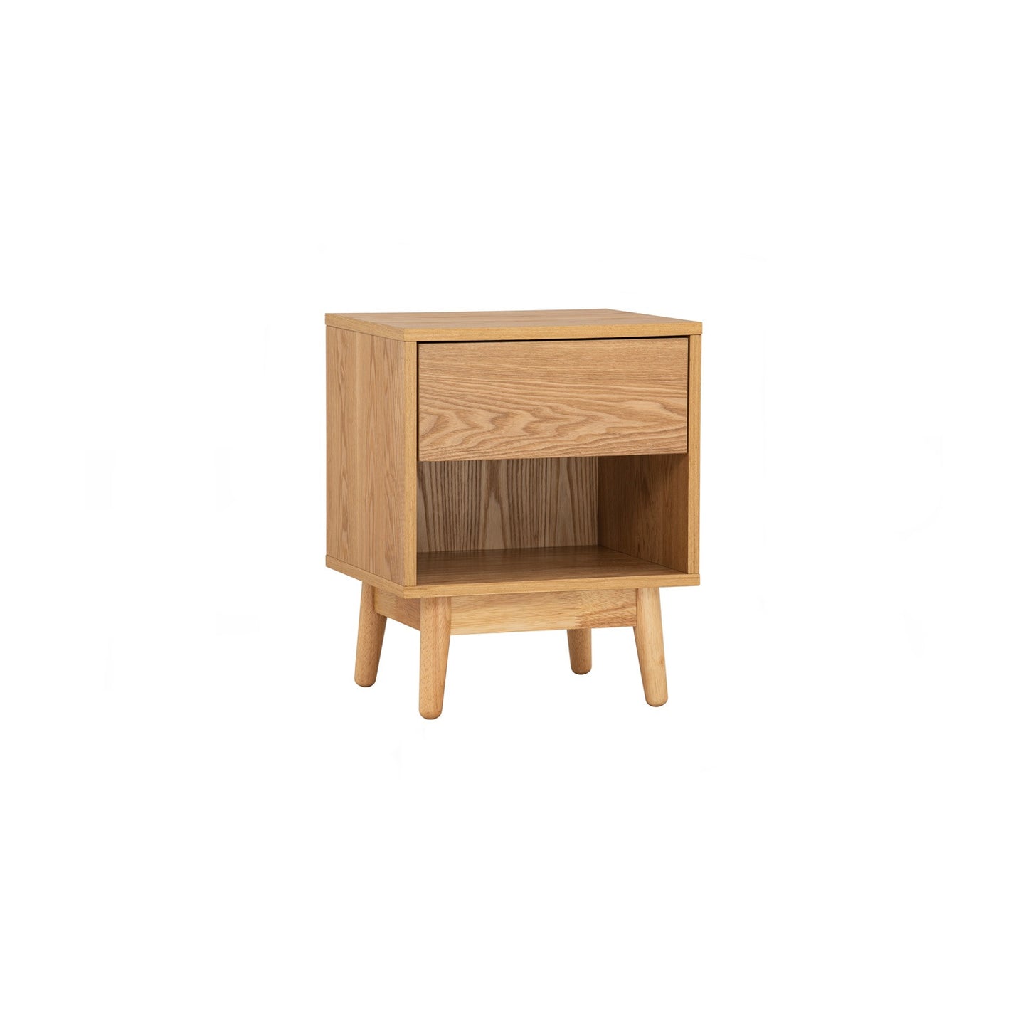 TENRI Bed Side Table - Natural (With 1 Drawer)