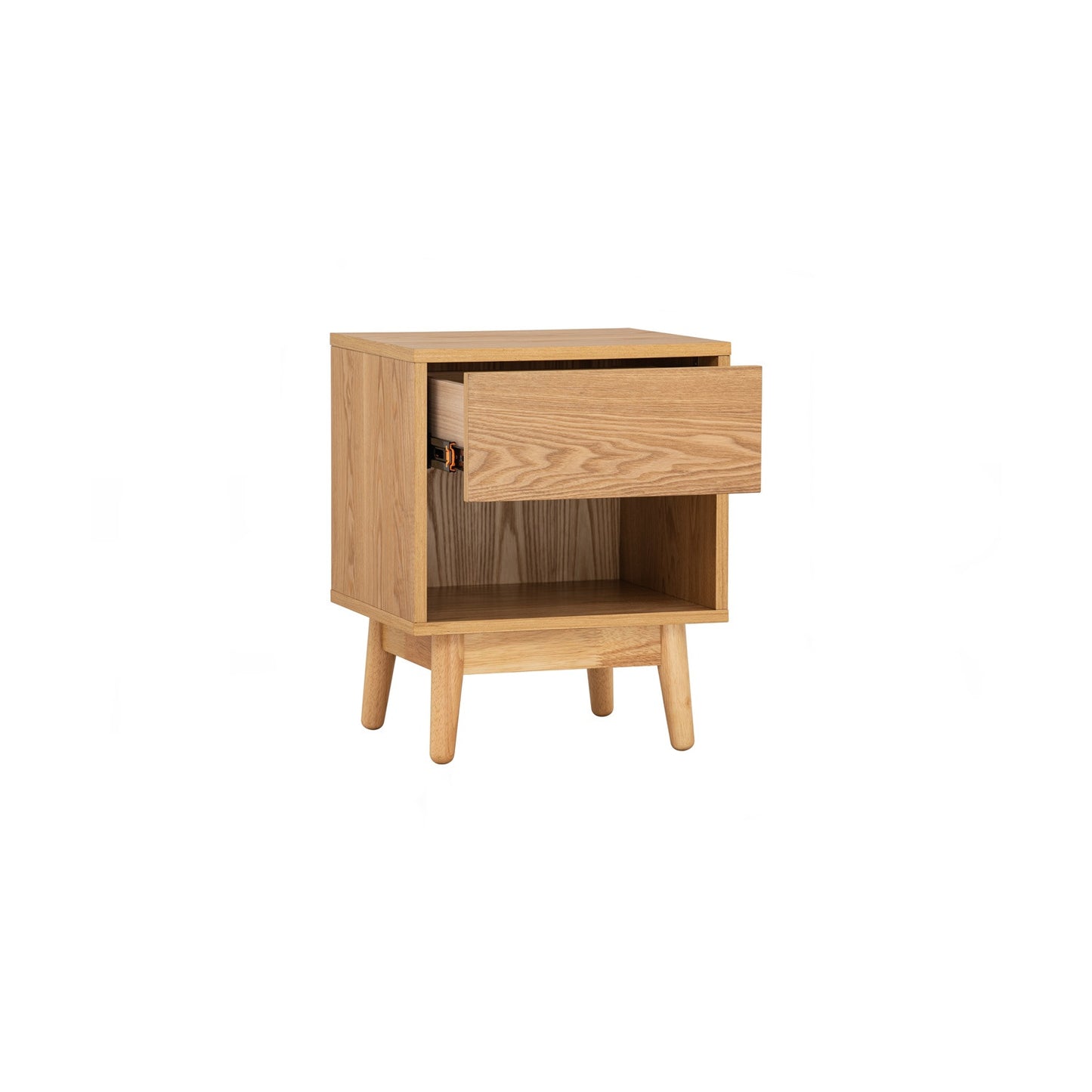 TENRI Bed Side Table - Natural (With 1 Drawer)