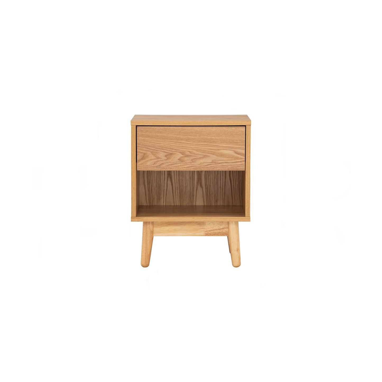 TENRI Bed Side Table - Natural (With 1 Drawer)