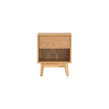 TENRI Bed Side Table - Natural (With 1 Drawer)