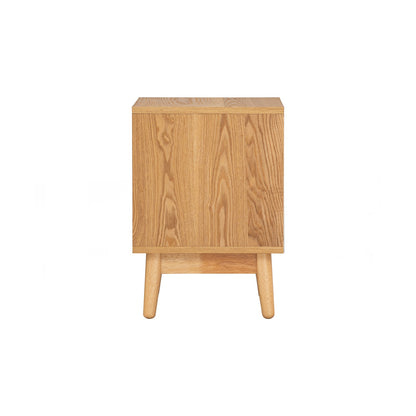 TENRI Bed Side Table - Natural (With 1 Drawer)