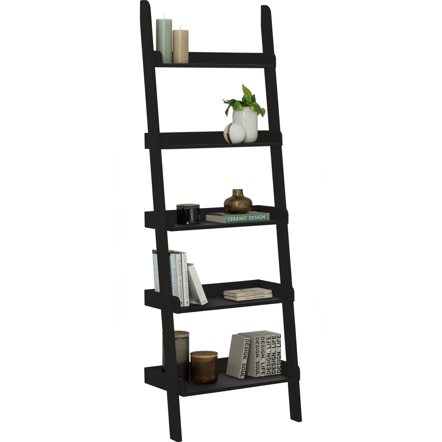 TILT Leaning Book Shelf - Black