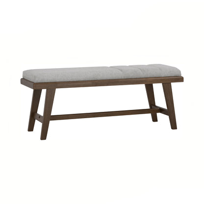 TOMIVA Bench - Cocoa Leg, Warm Grey Seat (1150L) (Pet Friendly Fabric)