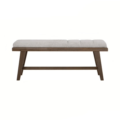 TOMIVA Bench - Cocoa Leg, Warm Grey Seat (1150L) (Pet Friendly Fabric)