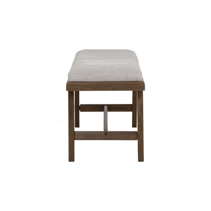 TOMIVA Bench - Cocoa Leg, Warm Grey Seat (1150L) (Pet Friendly Fabric)
