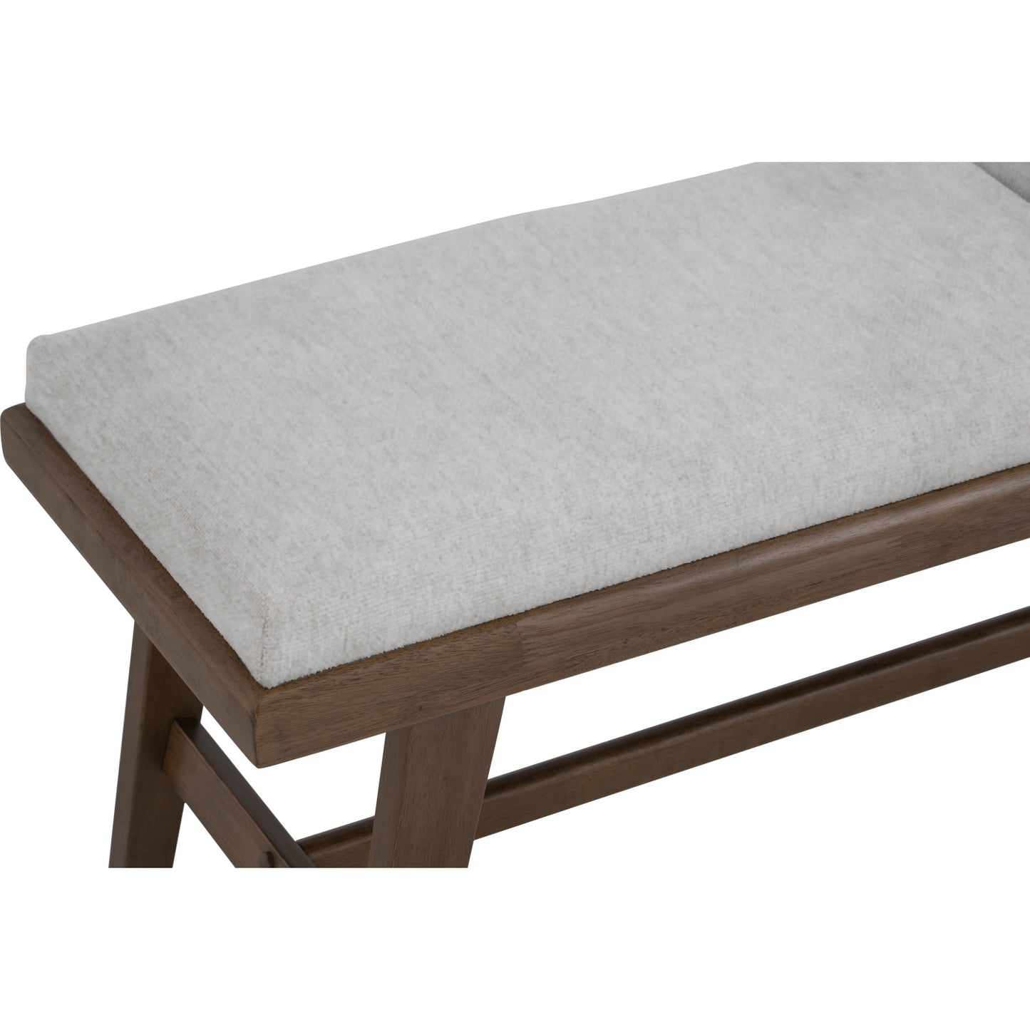 TOMIVA Bench - Cocoa Leg, Warm Grey Seat (1150L) (Pet Friendly Fabric)