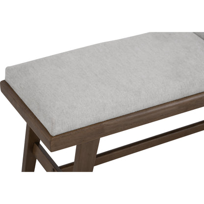 TOMIVA Bench - Cocoa Leg, Warm Grey Seat (1150L) (Pet Friendly Fabric)