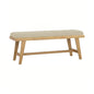 TOMIVA Bench - Natural Leg, Beige Seat (1150L) (Pet Friendly Fabric)