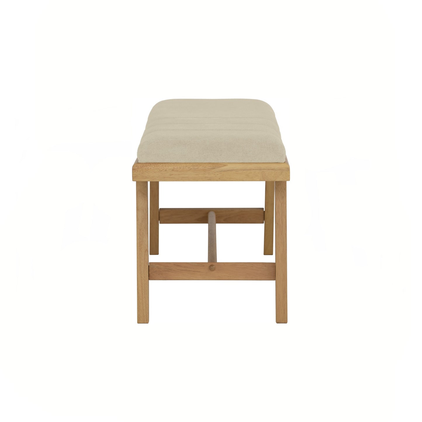 TOMIVA Bench - Natural Leg, Beige Seat (1150L) (Pet Friendly Fabric)